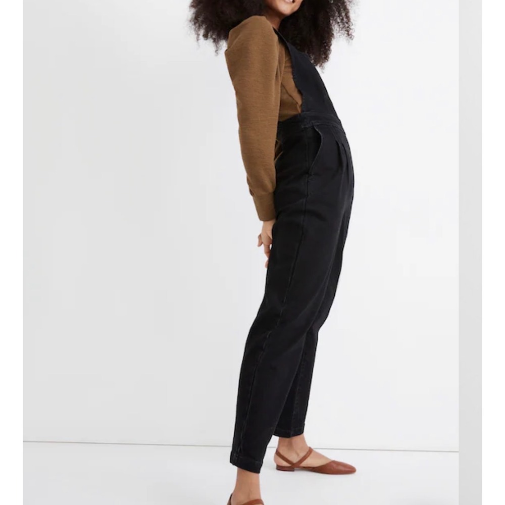 Madewell Denim Cross-Back Jumpsuit Black ND150 Womens 6
